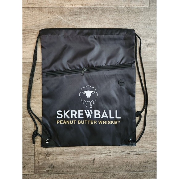 SKREWBALL 2 String Drawstring Backpack Cinch Sack Gym Tote Bag Sport Pack Nylon - Picture 1 of 4